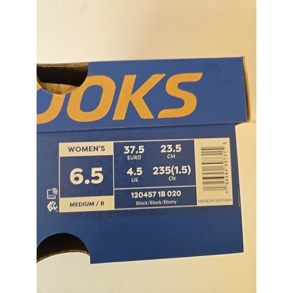 Women's Size 6.5 Brooks Ghost Max 3 Running Shoes New In Box Black/Black/Ebony - Picture 7 of 10